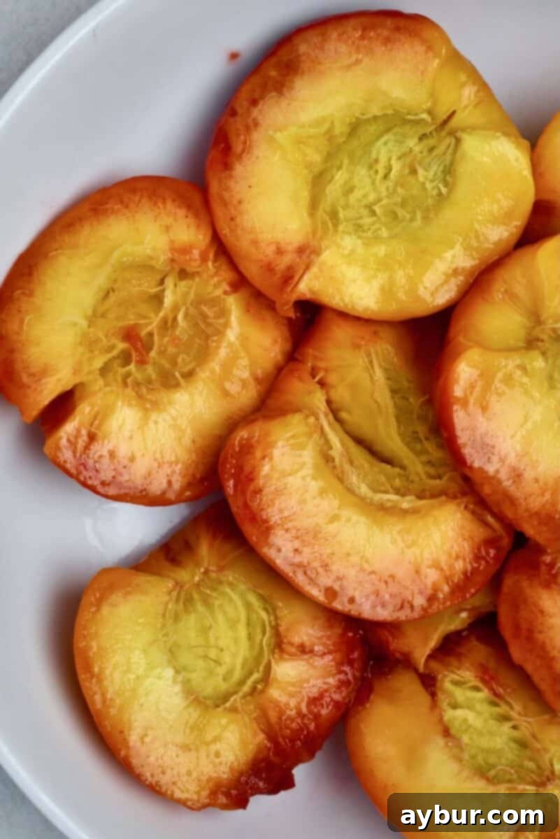 Delicious Homemade Peach Jam 8 Peaches after blanching and peeling and removing the pitts.