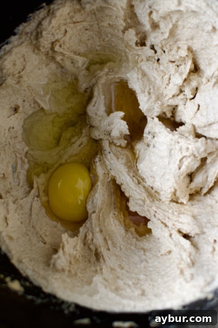 Peanut Butter Jelly Dream Cookies 6 Creaming the cookie mixture together, while adding the egg.