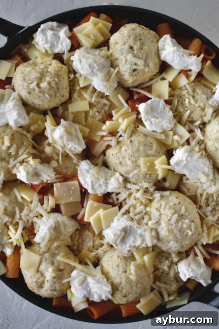 Flavorful Parmesan Chicken Meatballs 12 Dollops of creamy ricotta and grated parmesan added to the dish for a rich, cheesy topping.