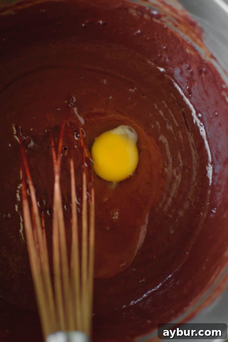All dry ingredients placed in a bowl and whisked together with milk and butter, adding the egg.