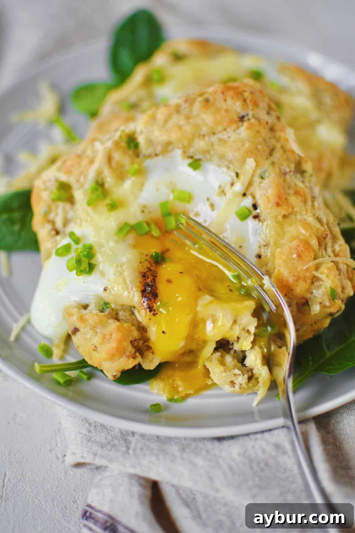 Sausage, Egg, and Cheese Biscuits on a plate ready to eat.