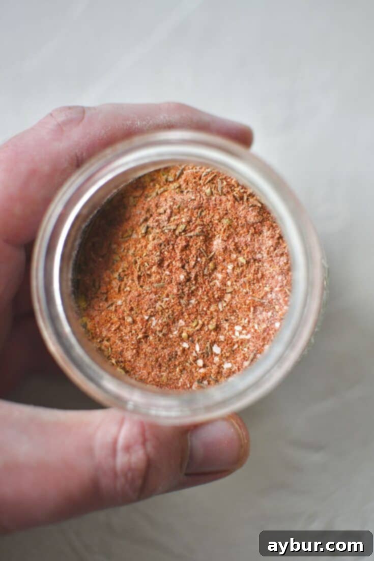 Blended Cajun Seasoning in a jar.