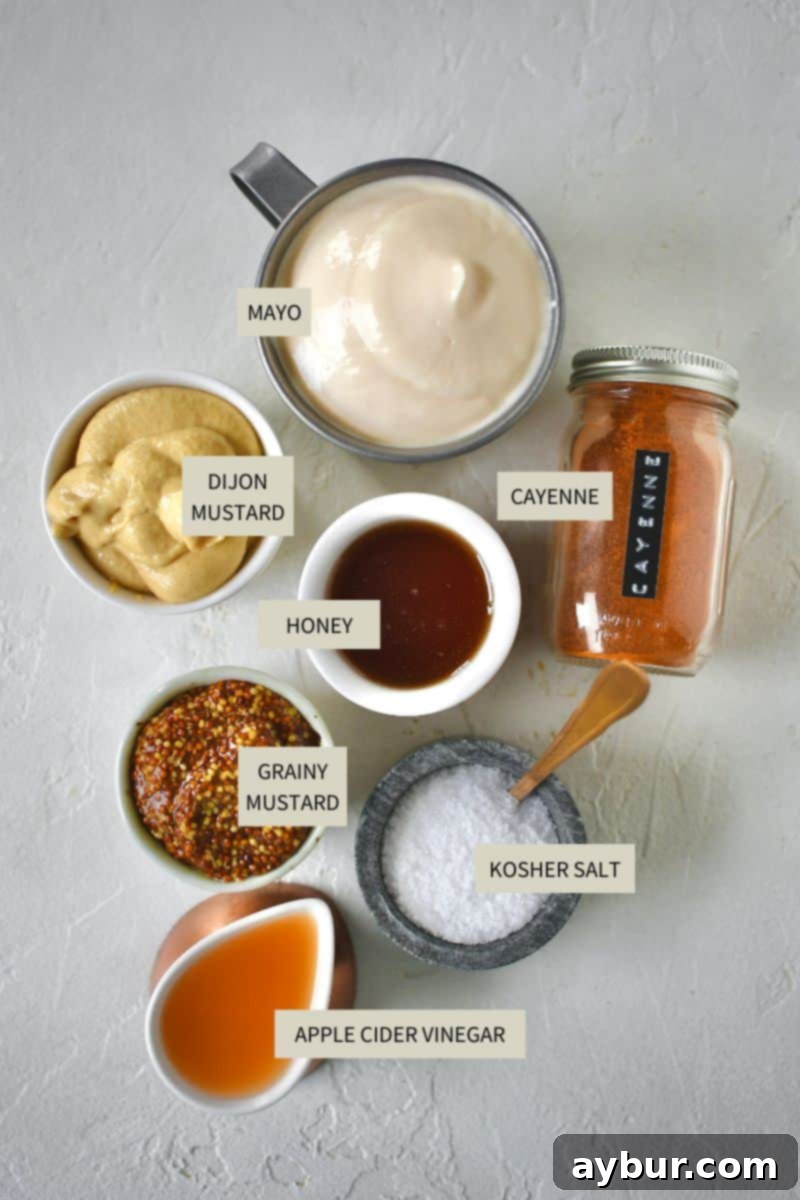Zesty Honey Mustard Dressing 3 Ingredients needed to make Honey Mustard Dressing.