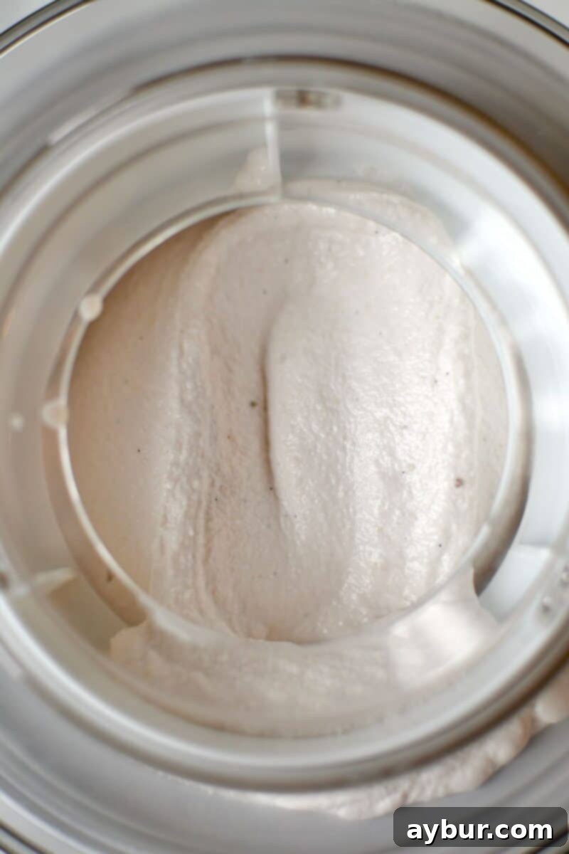 Strawberry Delight 12 The perfectly churned, soft-serve consistency ice cream base scooped into a freezer-safe container, ready for the final additions.