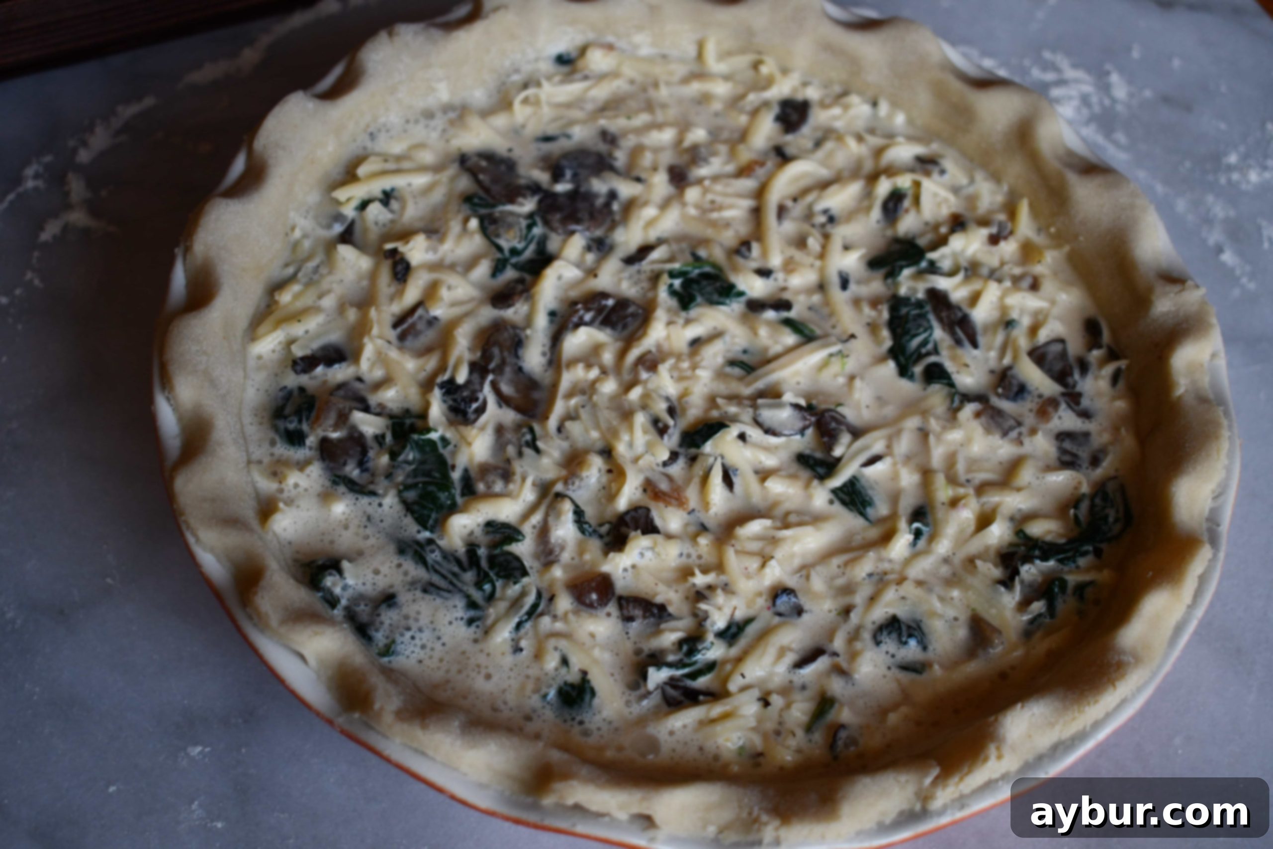 Mushroom Spinach Swiss Quiche Bliss 4 Joanna Gaines Mushroom, Spinach and Swiss Cheese Quiche