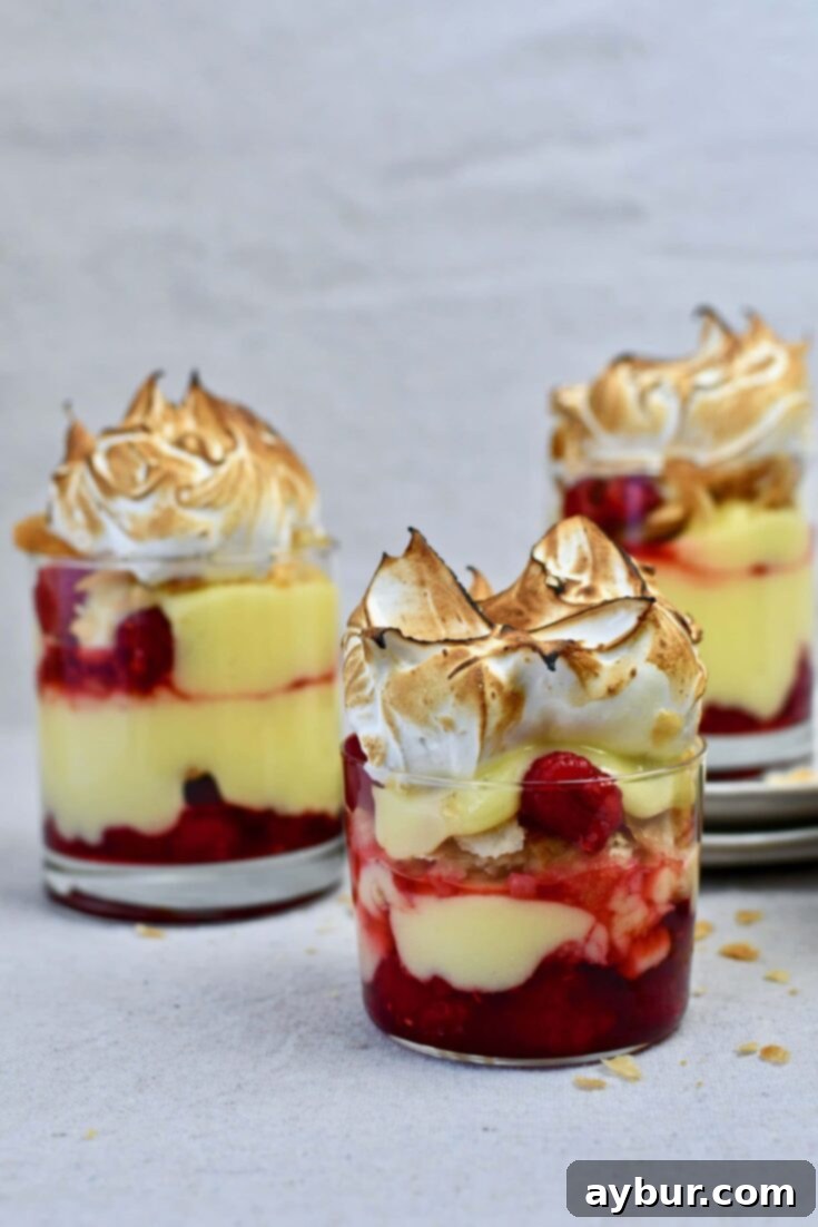 Lemon Raspberry Cream Cups 5 Raspberry-Lemon Meringue Pie in a Cup