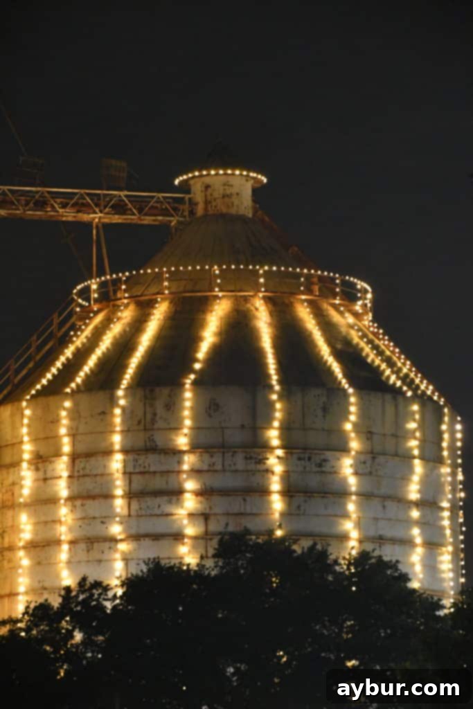 Waco Uncovered: Your Essential Travel Guide 4 Magnolia Market Silo lit up at Christmas Time