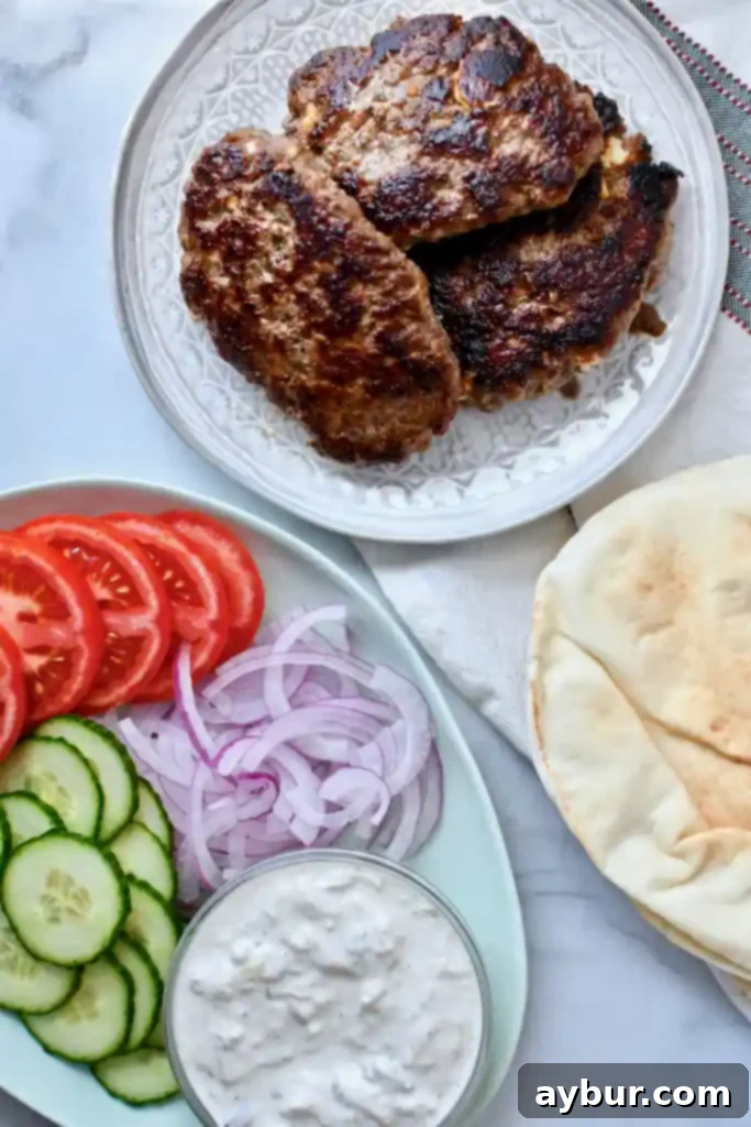 Greek Lamb Burger spread