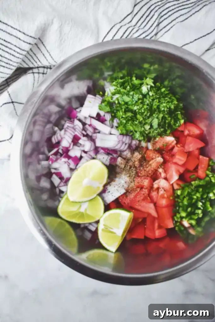 Fresh Fiesta Salsa 3 Pico de Gallo ingredients