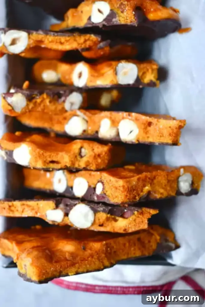 Crunchy Hazelnut Honeycomb coated in chocolate, perfect for gifting.